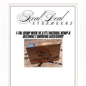 I-Tal Hemp Wick 16.5 ft | Natural Hemp & Beeswax | Smoking Accessory